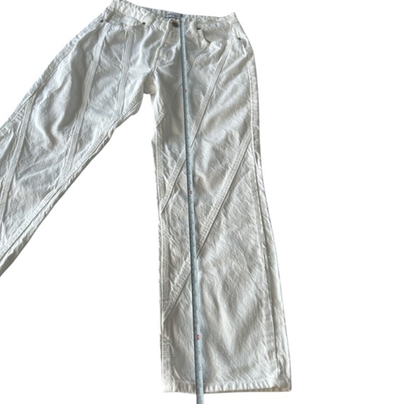 4/$20 ZARA High Waist Straight Leg Women's 100% Cotton White Jeans Size 8 - Picture 8 of 16